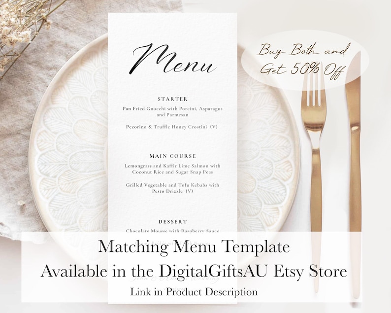 Modelo de Marcador de Lugar Imprimível: Etiquetas de Nome para Jantar Imprimíveis para Casamento, Festa, Caligrafia Elegante (Download Digital Editável em Tela) imagem 5