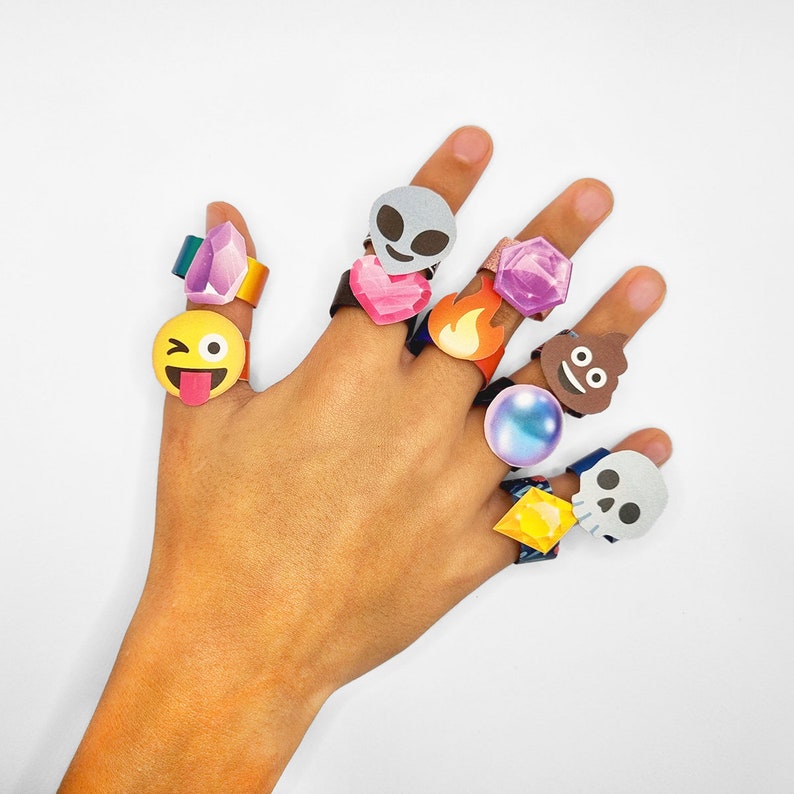 DIY Printable Paper Rings Template - Adjustable Sizes, Colourful ...