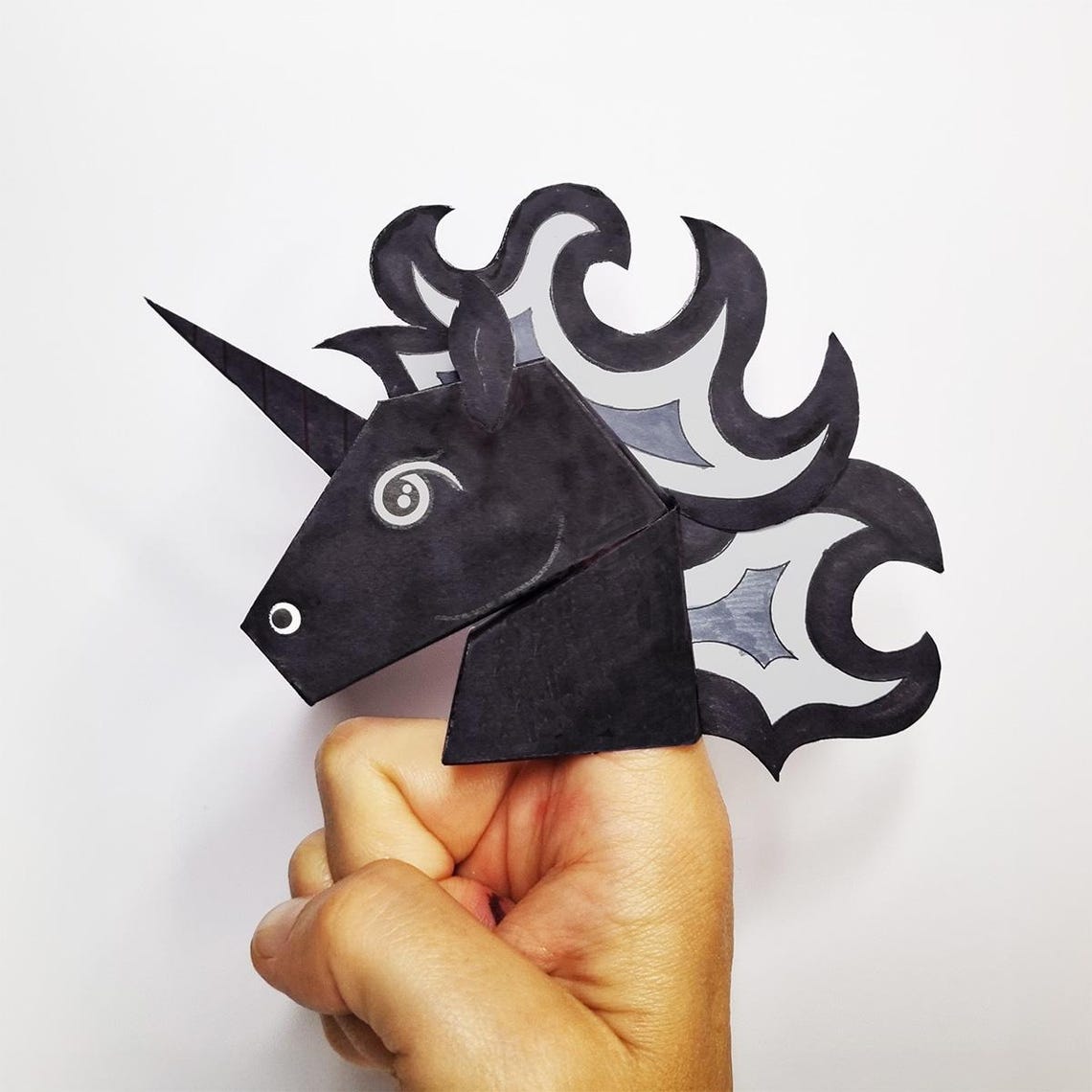 Printable Colour-in Unicorn Finger Puppet - DIY Craft for Kids - Etsy