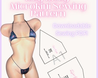Itsy Bitsy Microkini Sewing Pattern PDF - Exotic Dancewear - DIY Bikini - Stripper/Entertainer Outfit Easy-To-Follow Video Instructions