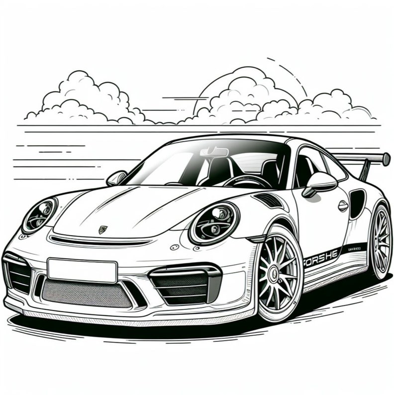 20 Awesome Car and Motorcycle Coloring Pages Instant PDF - Etsy