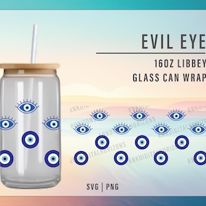 Boho Evil Eye Wrap Bundle, 16oz Tumbler PNG Design, Digital Download, Boho Protection Mug Wrap