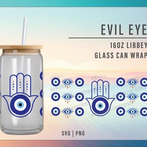 Boho Evil Eye Wrap Bundle, 16oz Tumbler PNG Design, Digital Download, Boho Protection Mug Wrap