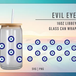 Boho Evil Eye Wrap Bundle, 16oz Tumbler PNG Design, Digital Download, Boho Protection Mug Wrap