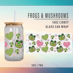 Wrap - Grodor och svampar - 473 ml Wrap-designfil - PNG digital nedladdning