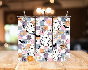 Vaso elegante de fantasmas / Vaso de Halloween de acero inoxidable de 20 oz