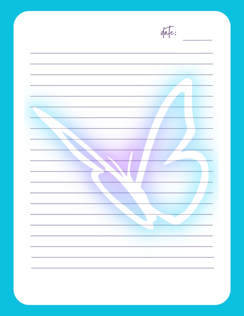Glow Butterflies Decorative Notebook by Maria Flores, Unique Notebook ...