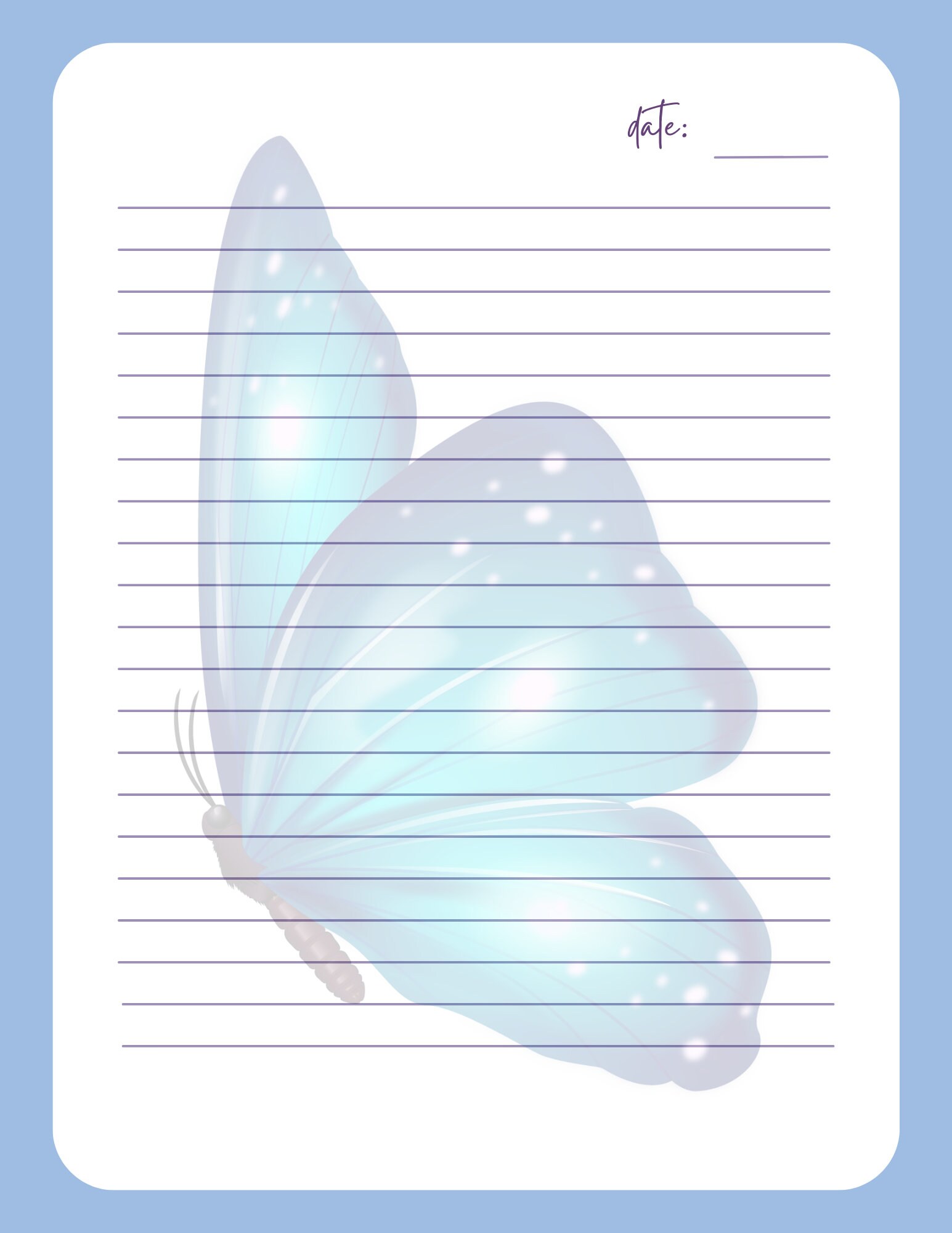 Glow Butterflies Decorative Notebook by Maria Flores, Unique Notebook ...