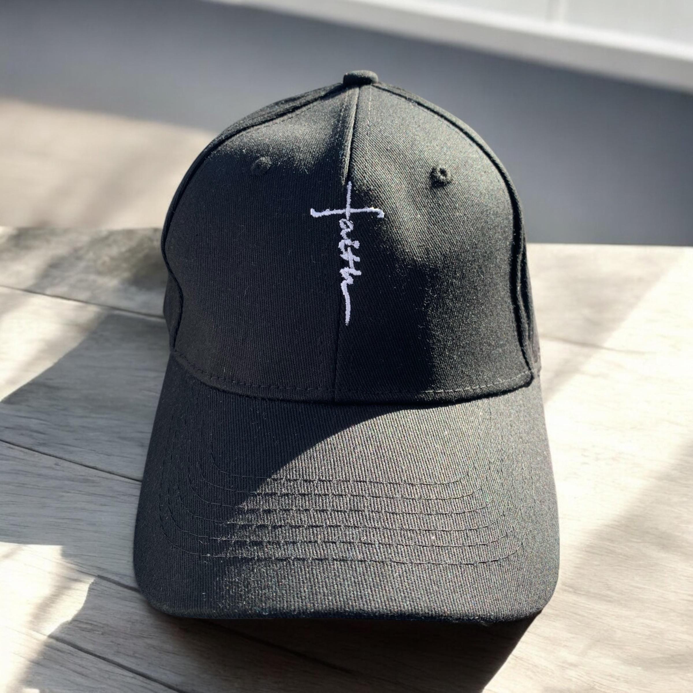 Handmade “Blessed” Custom Trucker Hat Faith-Inspired Black Cap ❤️✝️ Faith-Inspired Embroidered Hats ✝️❤️ Simple  main image 3