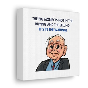 Charlie Munger Quote Canvas Print: Investor Office Decor