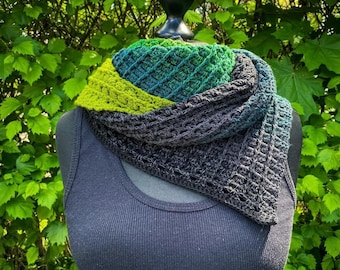 Patrón de crochet bufanda Finn Gone Alemán Inglés