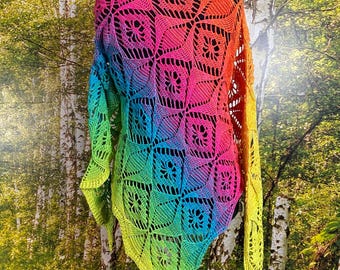 Patrón de crochet para el chal Orenya (alemán, inglés)