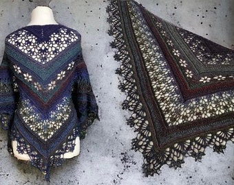 Patrón de crochet para el chal Solanum (alemán/inglés)