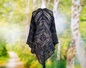 Patrón de crochet Wrap Neliö Alemán Inglés