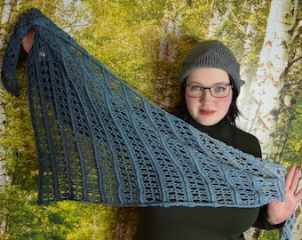 Patrón de crochet para el chal Falf (alemán, inglés, finlandés)