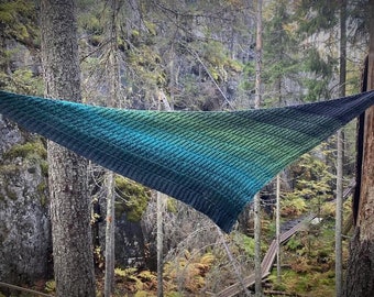 Patrón de crochet para chal con costillas Alemán Inglés Finlandés