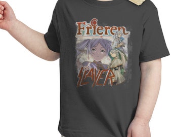 TODDLER SIZE Frieren the Slayer Tee Vintage rock anime, Black