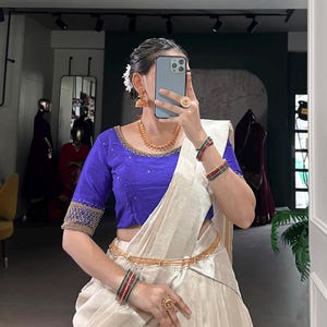 Traditional Kasavu Lehenga for Onam, Kerala Style Ethnic Wear with Blouse, Onam Festival Wear for Women