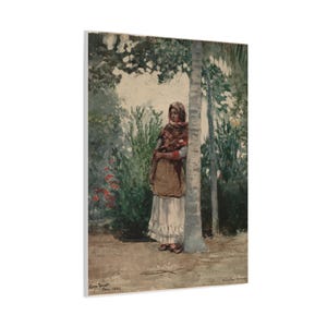 Under a Palm Tree - Black Woman Wall Art - Large Canvas Wall Art - African American Decor - Gallery Quality Wall Print