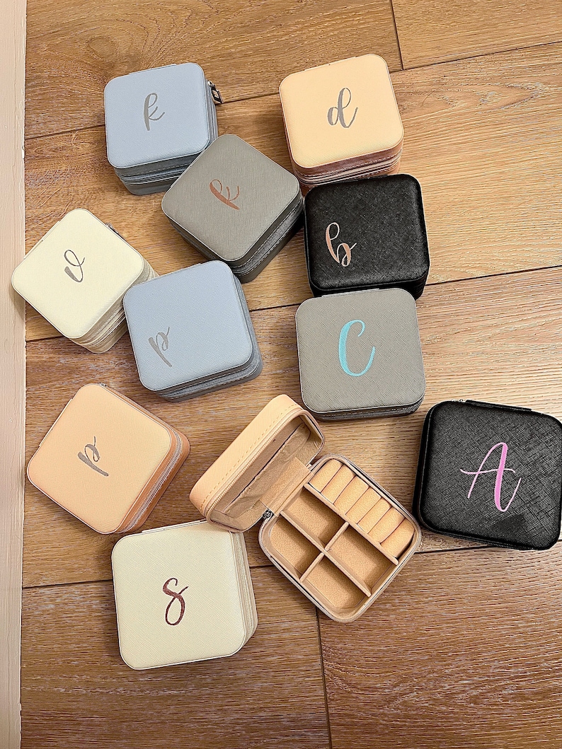 Travel Size Jewelry Box W/ Custom Acrylic Design Lettering Etsy