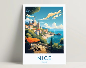 Nice Travel Print, Nice Wall Art, Nice Art Office Decor Nice Gifts Ideas France Poster Nice Poster Print | #113
