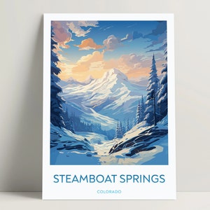 Steamboat Springs Poster, Colorado Digital Print Download, Steamboat Springs Art Decor, Colorado Gifts Ideas, Colorado Wall Art Decor | #031