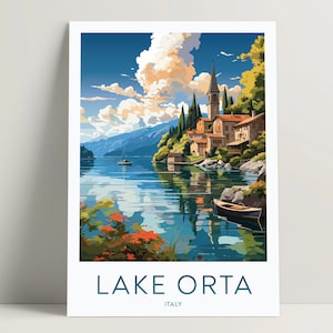 Lake Orta Poster, Lake Orta Digital Print Download, Lake Orta Art Bedroom Decor, Lake Orta Gifts Ideas, Italy Wall Art Decor | #003