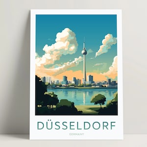 Düsseldorf Poster, Düsseldorf Digital Print Download, Düsseldorf Art Bedroom Decor, Düsseldorf Gifts Ideas, Germany Wall Art Decor | #084