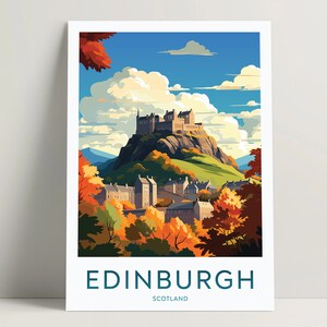 Edinburgh Poster, Edinburgh Digital Print Download, Edinburgh Art Bedroom Decor, Edinburgh Gifts Ideas, Scotland Wall Art Decor | #091