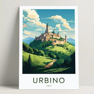 Urbino Poster, Urbino Digital Print Download, Urbino Travel Poster Urbino Art Bedroom Decor, Urbino Gifts Ideas, Italy Wall Art Decor | #092