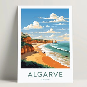 Algarve Poster, Algarve Digital Print Download, Algarve Art Bedroom Decor, Algarve Gifts Ideas, Portugal Wall Art Decor | #082