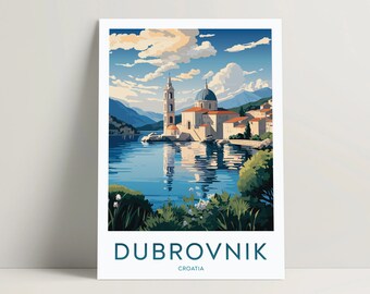 クロアチア、ドゥブロヴニク、アドリア海の真珠 - オリジナル絵画と