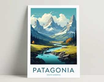 Patagonia Poster, Patagonia Digital Print Download, Patagonia Art Bedroom Decor, Patagonia Gifts Ideas, South America Wall Art Decor | #109