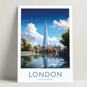 London Poster, London Digital Print Download, London Art Bedroom Decor, London Gifts Ideas, United Kingdom Wall Art Decor | #056