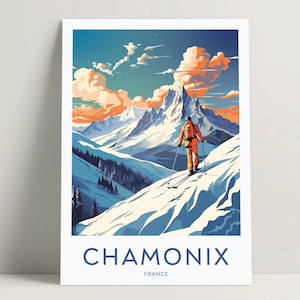 Chamonix Poster, Chamonix Digital Print Download, Chamonix Art Bedroom Decor, Chamonix Gifts Ideas, France Wall Art Decor | #011