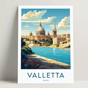 Valletta Travel Print, Valletta Wall Art, Valletta Art Office Decor Valletta Gifts Ideas Malta Poster Valletta Poster Print | #095