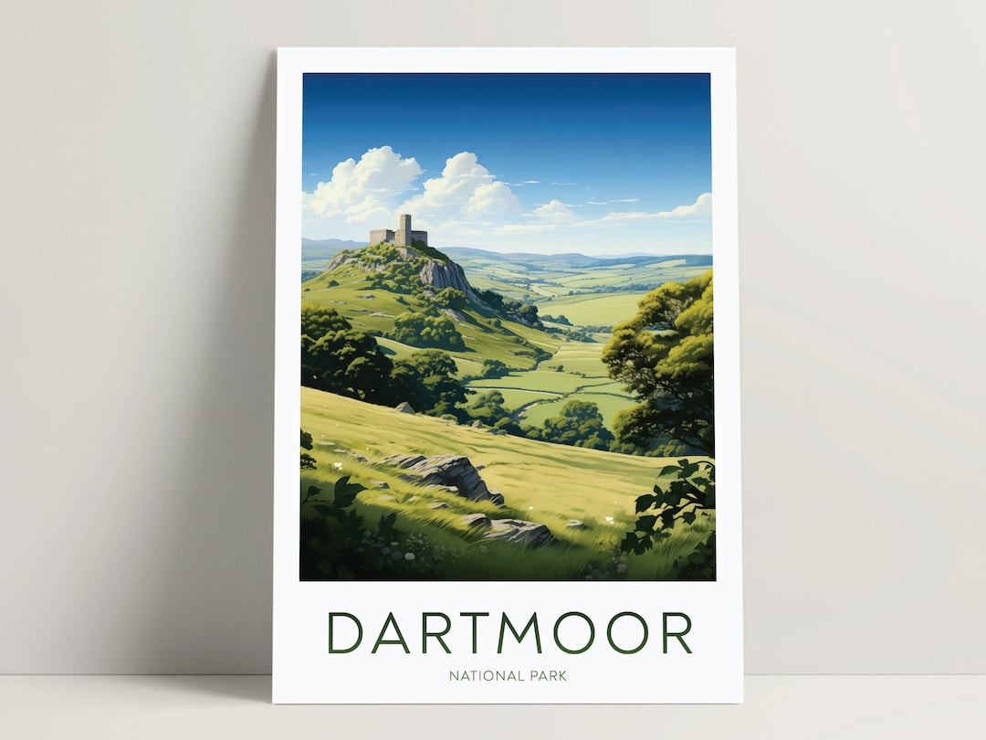 Dartmoor Poster, Dartmoor Digital Print Download, Dartmoor Art Bedroom
