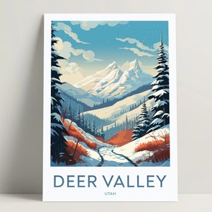Pôster de Deer Valley, Download de Impressão Digital de Deer Valley, Decoração de Quarto com Arte em Deer Valley, Ideias para Presentes em Deer Valley, Decoração de Parede com Arte em Utah | #010