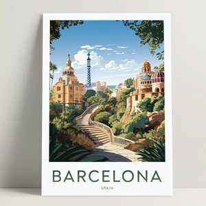 Barcelona Poster, Barcelona Digital Print Download, Barcelona Travel Poster Art Decor, Barcelona Gifts Ideas, Spain Wall Art Decor | #052