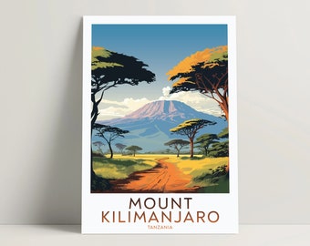 Mount Kilimanjaro Poster, Kilimanjaro Digital Print Download, Kilimanjaro Art Decor, Kilimanjaro Gifts Ideas, Tanzania Wall Art Decor | #030