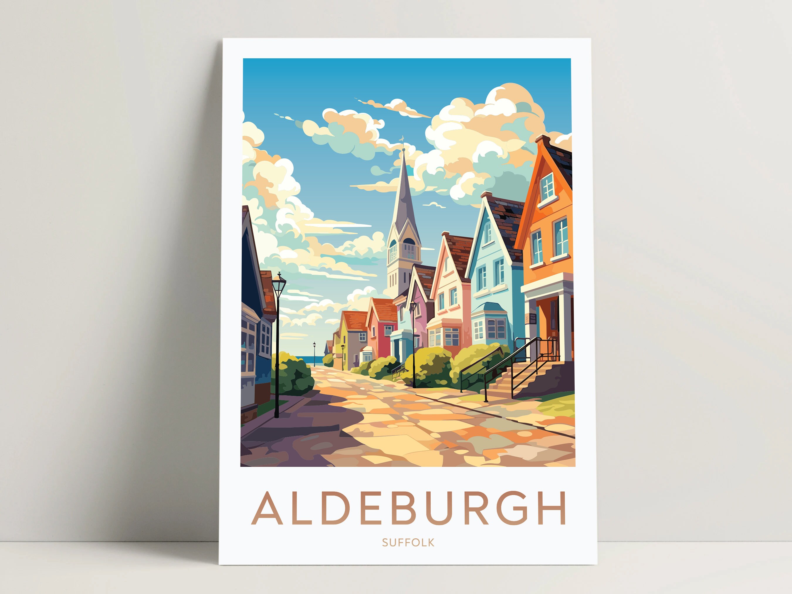 Aldeburgh Poster, Aldeburgh Digital Print Download, Aldeburgh Art Bedroom Decor, Aldeburgh Gifts Ideas, Suffolk Wall Art Decor | #079