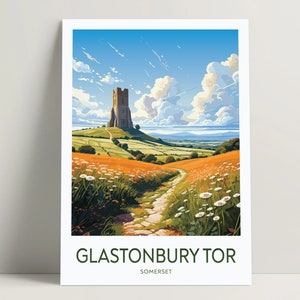 Glastonbury Tor Poster Glastonbury To Digital Print Download Glastonbury Tor Art Glastonbury Tor Gifts Ideas, Somerset Wall Art Decor | #064