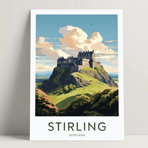 Stirling Poster, Stirling Digital Print Download, Stirling Castle Art Bedroom Decor, Stirling Gifts Ideas, Scotland Wall Art Decor | #070