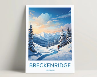 Breckenridge Colorado winterlandschap kunstafdruk (digitale download)