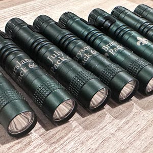 Personalized Flashlights | Groomsmen Gift | Wedding Favors | Bright Flashlight for Bulk Gifts | Laser Engraved | Outdoors | Hat Flashlight