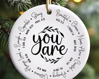 You Are Inspiration Ornament, Bible Verse Ornament, Christian Gifts Idea, Inspiration Bible Verse Gift, Christmas Gift for Christians