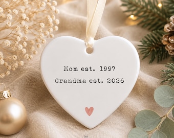 Grandma Gift, Grandma Ornament, Pregnancy Announcement, New Grandma Gift, Personalized Gift For Grandma, Grandma Keepsake, Mother's Day Gift