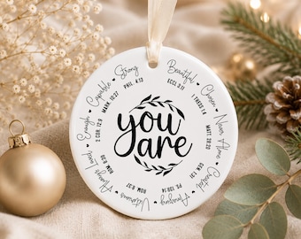 You Are Inspiration Ornament, Bible Verse Ornament, Christian Gifts Idea, Inspiration Bible Verse Gift, Christmas Gift for Christians