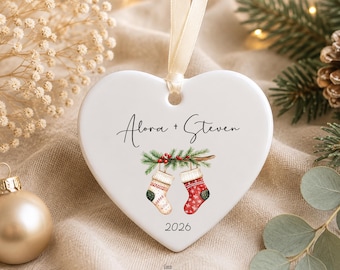 Personalized Couples Christmas Ornament, New Couple Gift