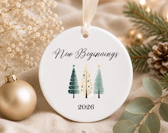 New Beginnings Christmas Ornament, Divorce Ornament, New Year Ornament, White Elephant Funny Gift, First Christmas Divorced, Break Up Gift